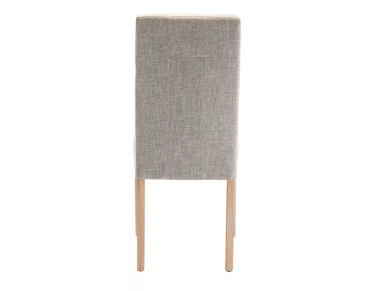 Lot de 6 chaises en tissu et bois - Beige - VILLOSA