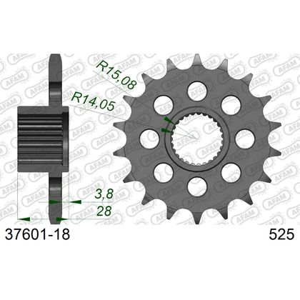 Kit chaine AFAM 525 Type Acier
