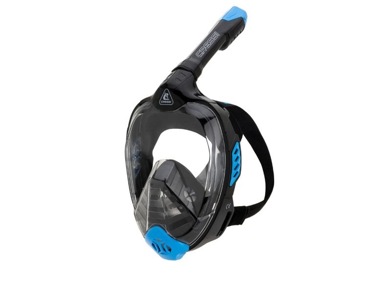 CRESSI Full Face Mask Bali Schwarz/Blau S/M Silikon-Vollgesichtsmaske für Erwachsene