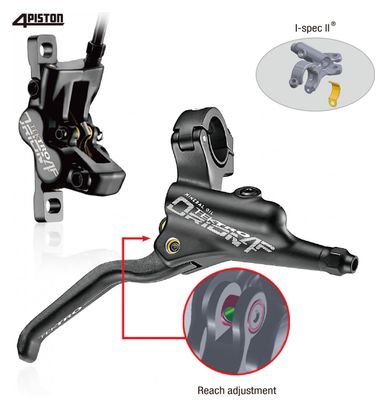 Frein à Disque Arrière Tektro Orion HD-M745 4 Pistons (sans disque) Noir