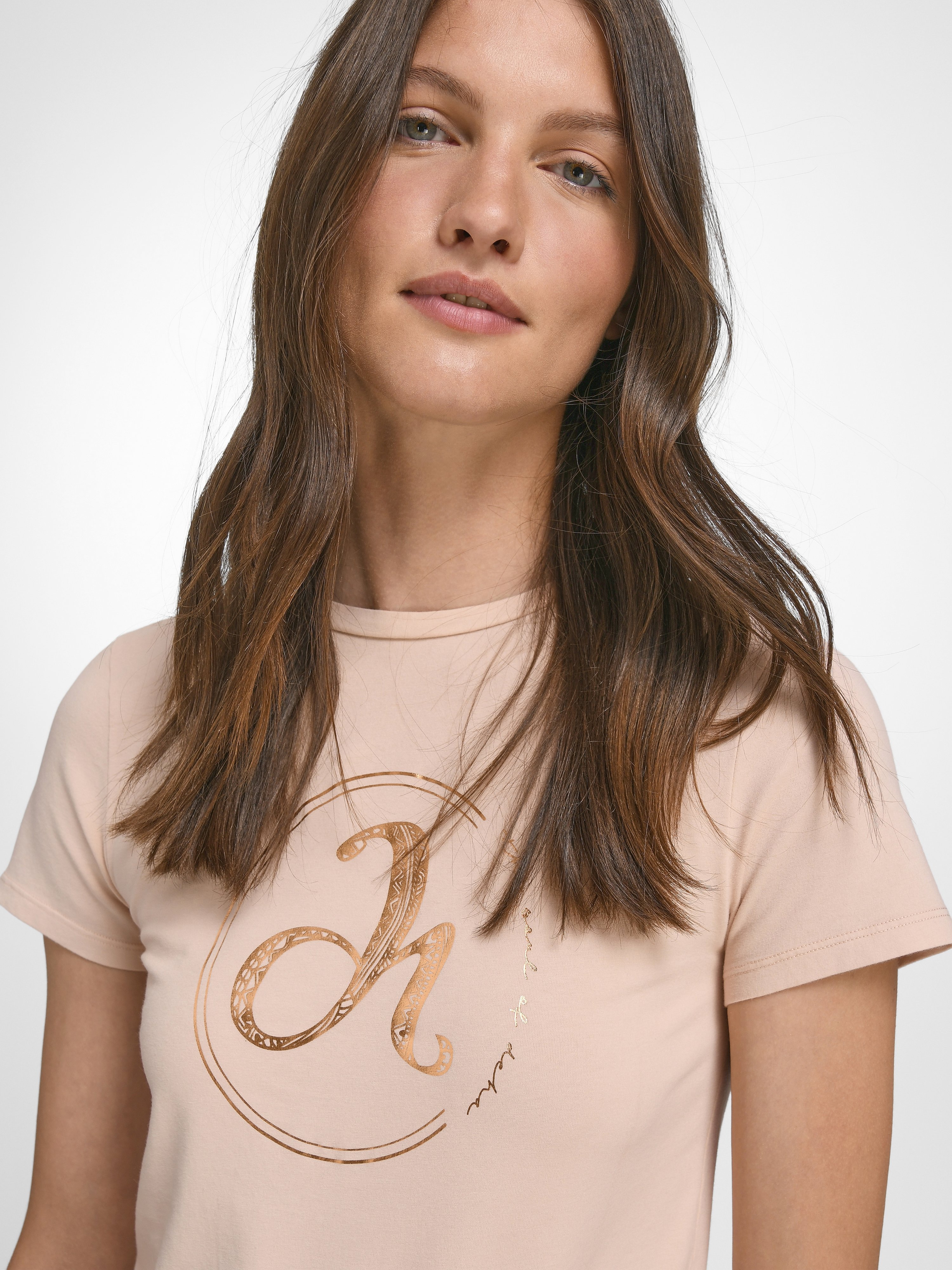 Rundhals-Shirt mit 1/2-Arm