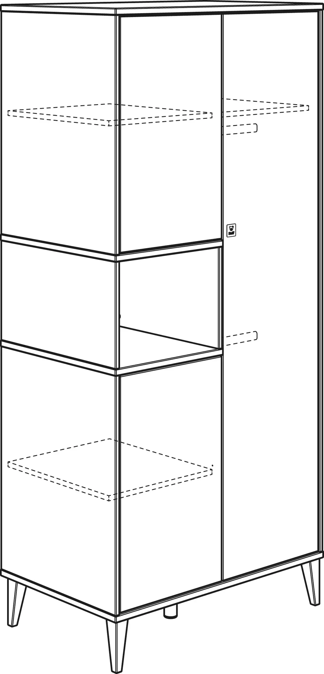 Kleiderschrank Mila & Ben 95 x 206 cm