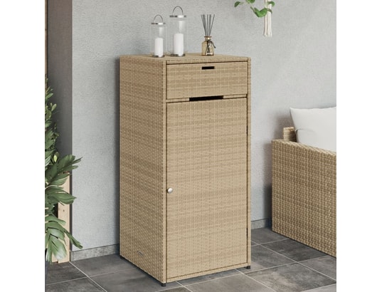 VIDAXL - Armoire de jardin Armoire de rangement de jardin beige 55x55x111cm résine tres...