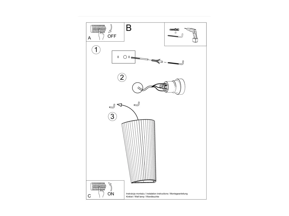 Sollux LANA Up & Down Applique en plâtre Blanc E27