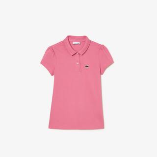 Polo Fille Lacoste en mini piqué avec col festonné Polos - Rose - Lacoste - Fille