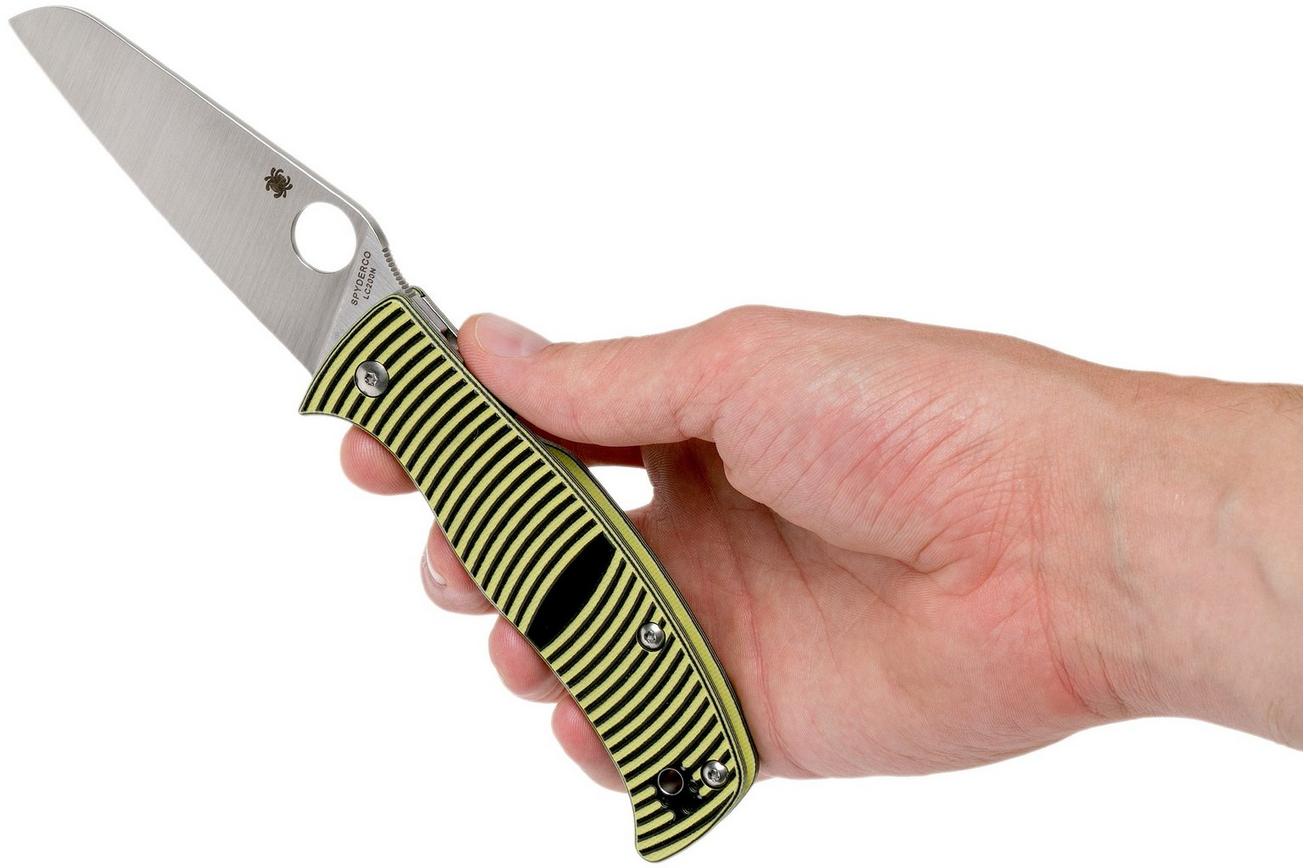 Spyderco Caribbean C217GPSF Sheepfoot zakmes, Sal Glesser design