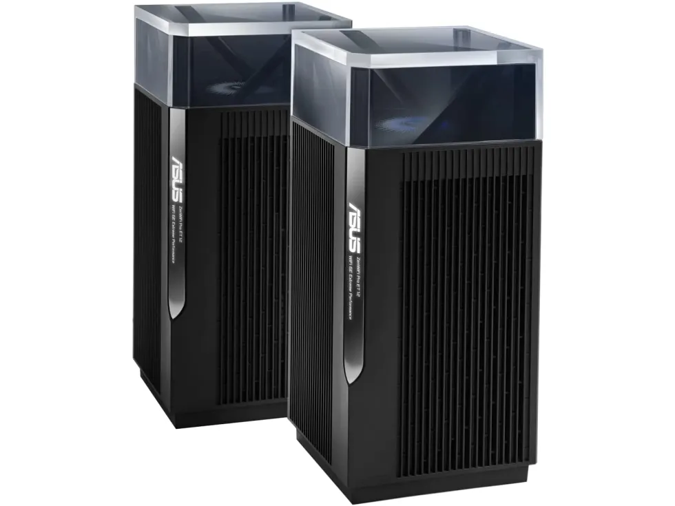 ASUS ZenWiFi Pro ET12 - 2-Pack - Wi-Fi-system (2 routere) - op til 6000 sq.ft - mesh - GigE, 2.5 GigE - Wi-Fi 6E - Multi-Band