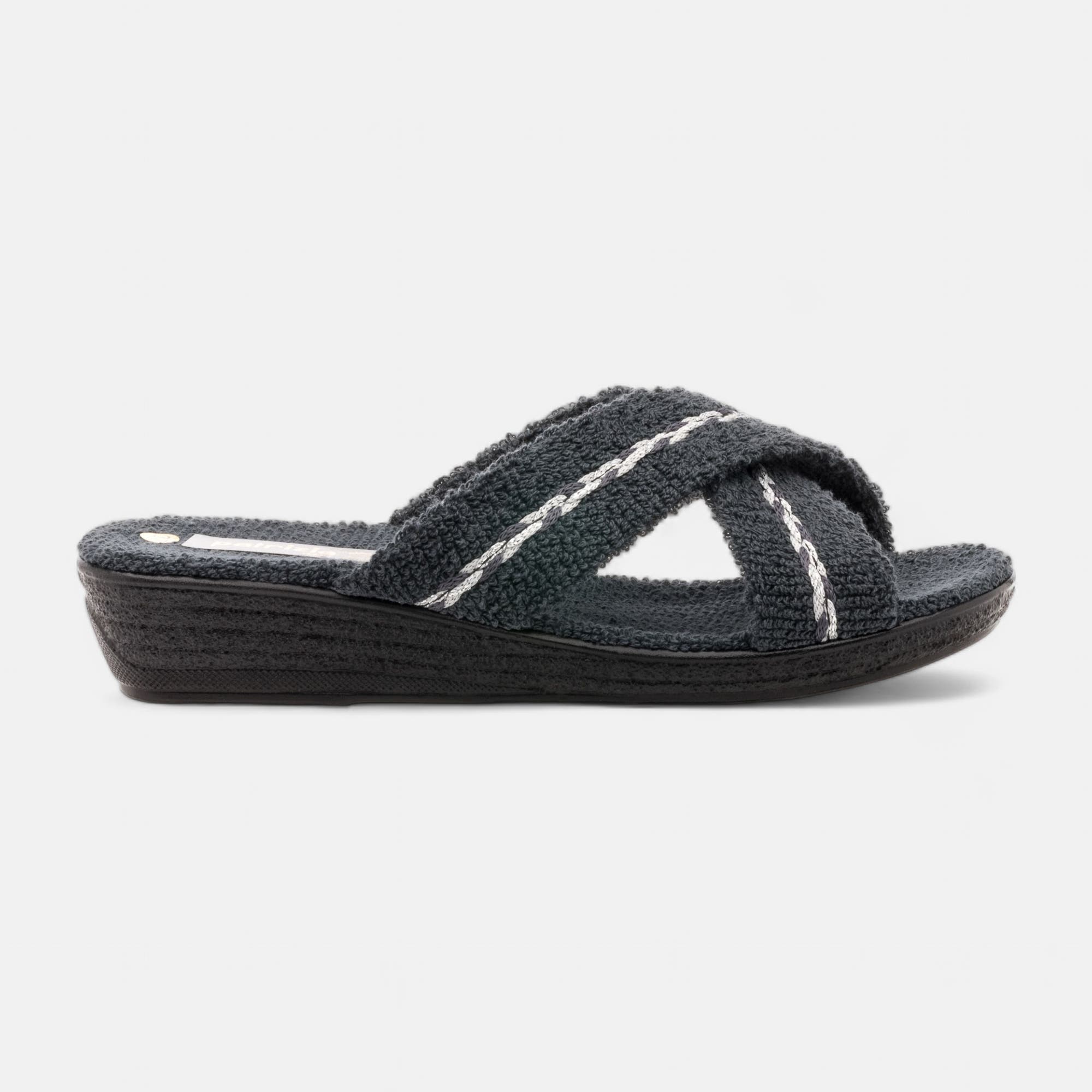 Pantoufles mules Femme gris foncé