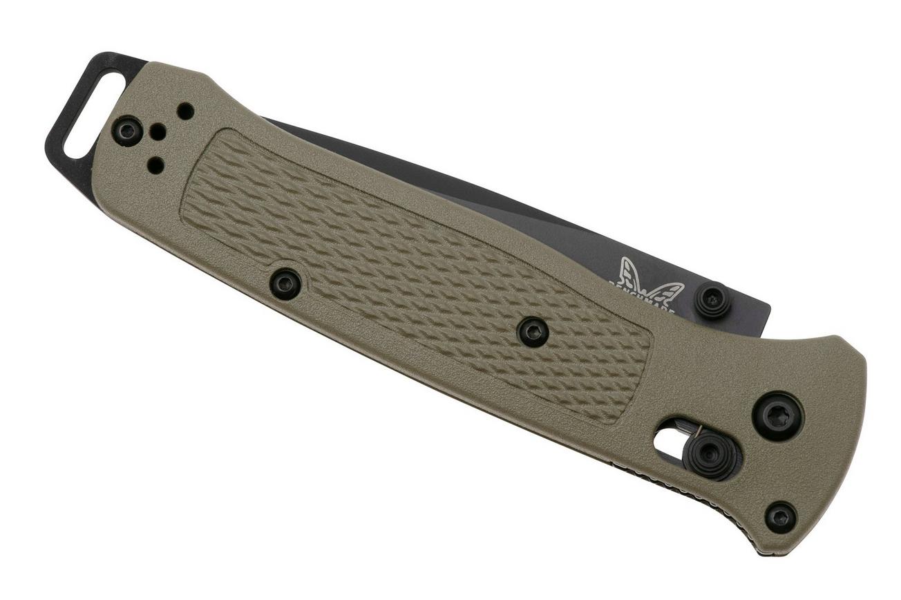 Benchmade Bailout 537BK-06 Black Cerakote CPM S30V, Ranger Green Grivory, zakmes