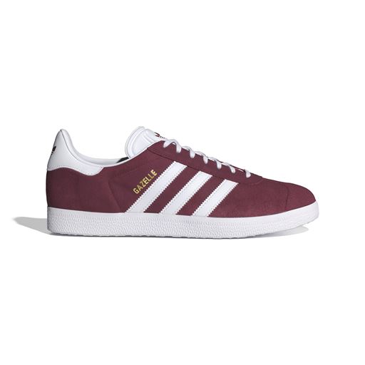 Adidas Gazelle Sneakers, Collegiate Burgundy/White/Gold Metallic, 42