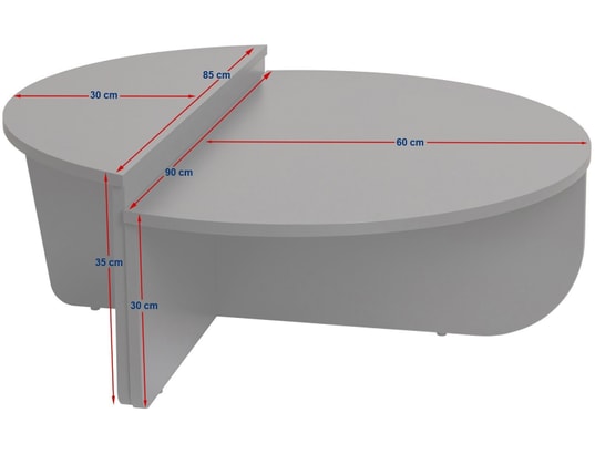 CONCEPT1 - Table basse Orion travertin 90 x 60 x h30cm