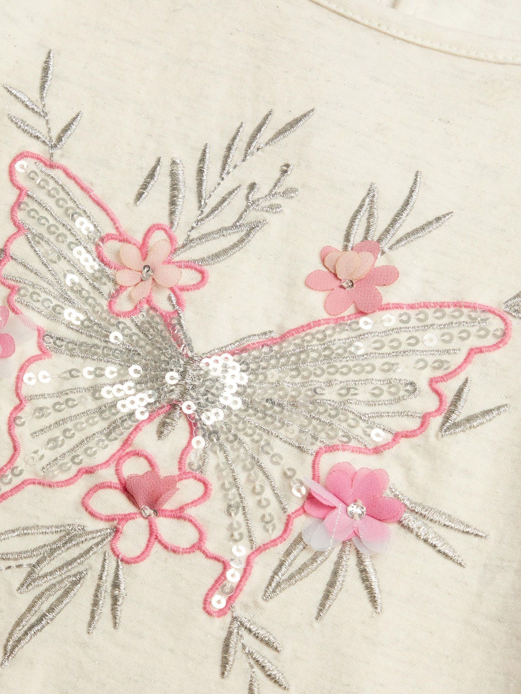 Monsoon Butterfly Embellished T-Shirt