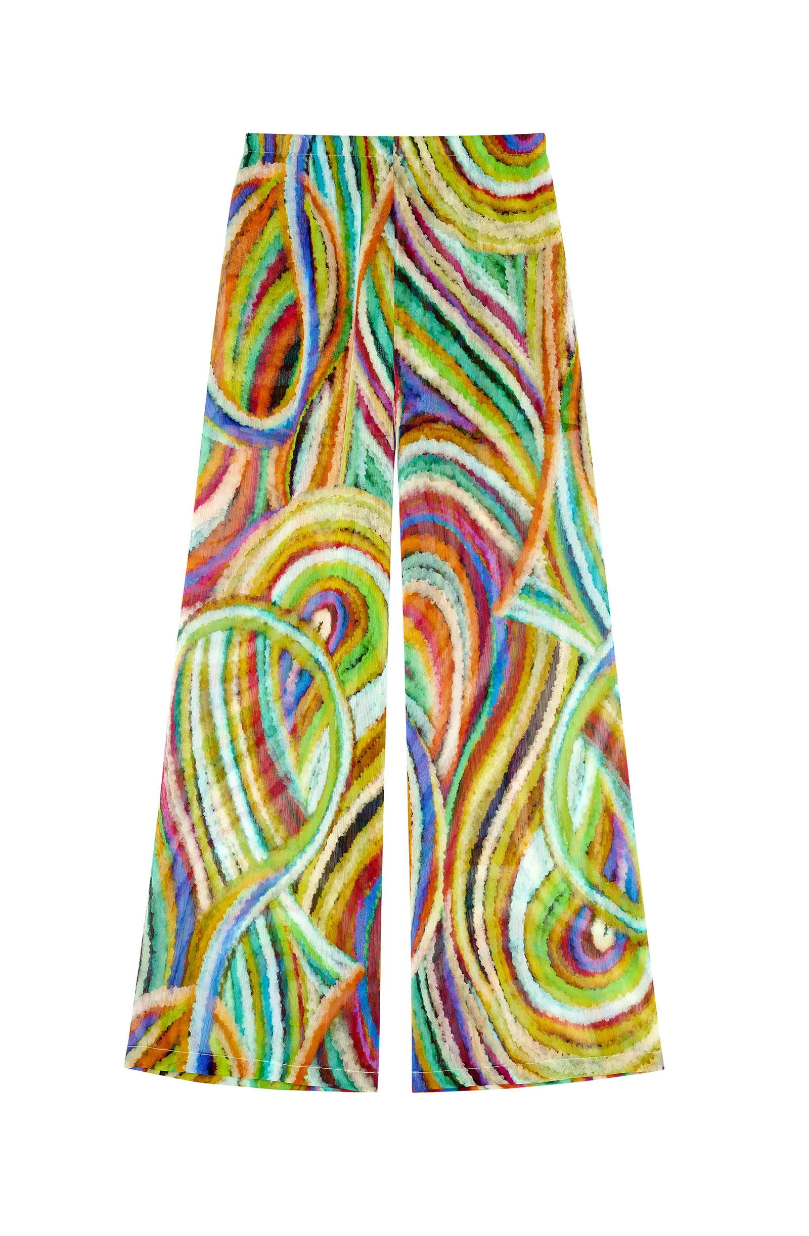 pany Pantalon ample imprimé MULTICOLORE Voile multicolore