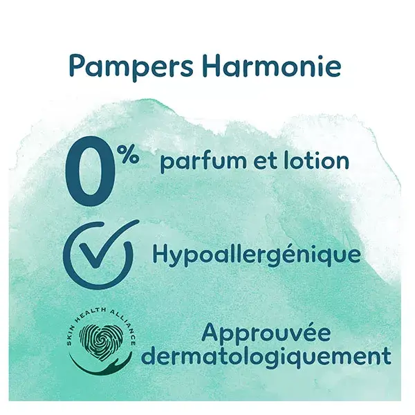Fraldas Pampers Harmonie tamanho 4 (9-14 kg) com embalagem de papel reciclável