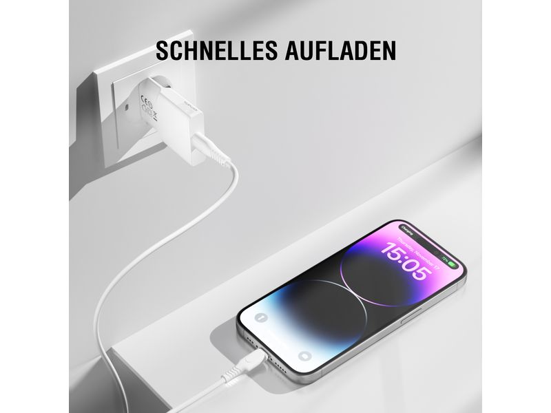 4smarts USB-Wandladegerät PDPlug Slim 20 W GaN 1C   USB-C K Kompakter USB-C-Ladeadapter mit GaN-Technologie
