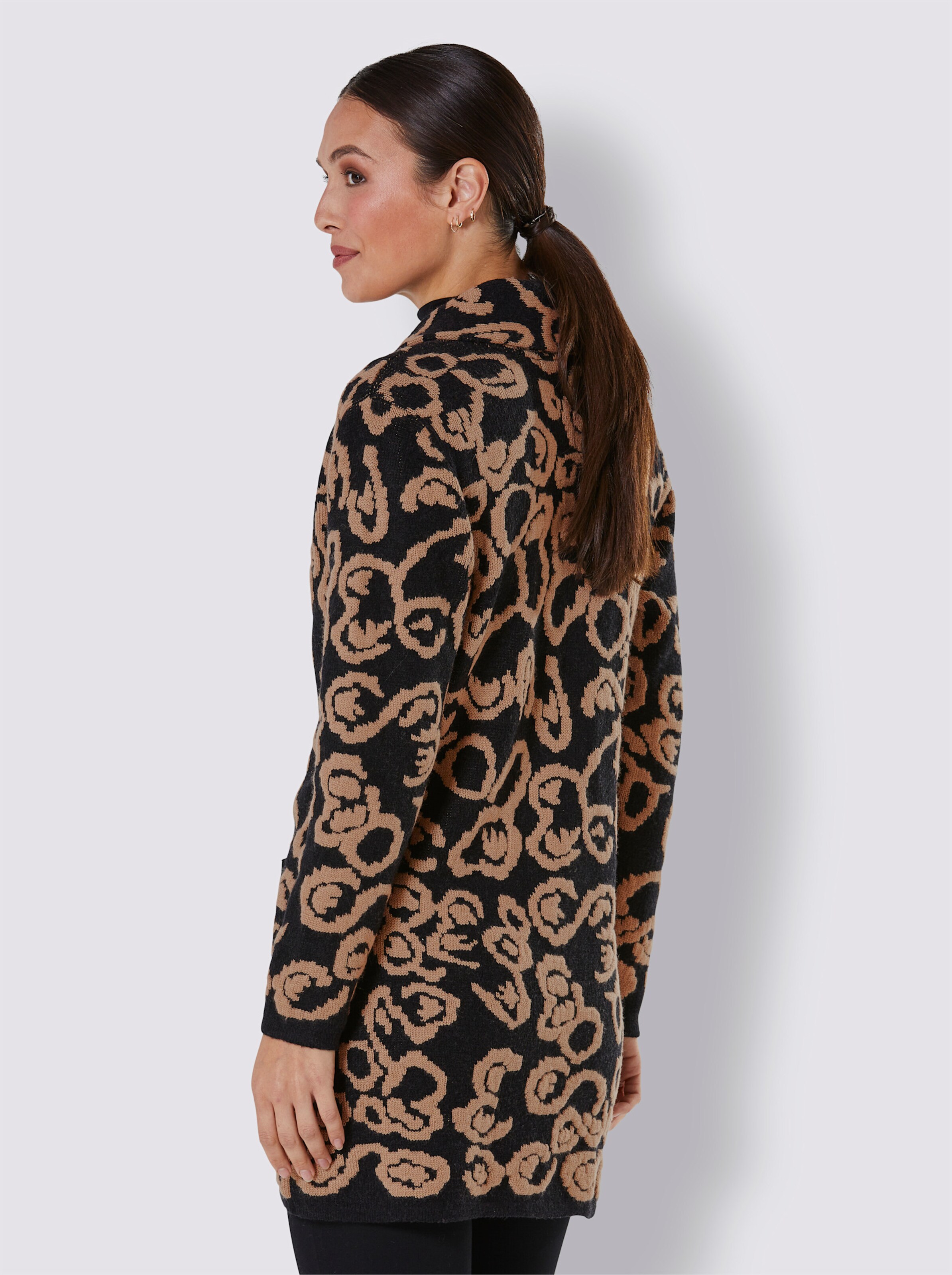Jacquard-Strickjacke