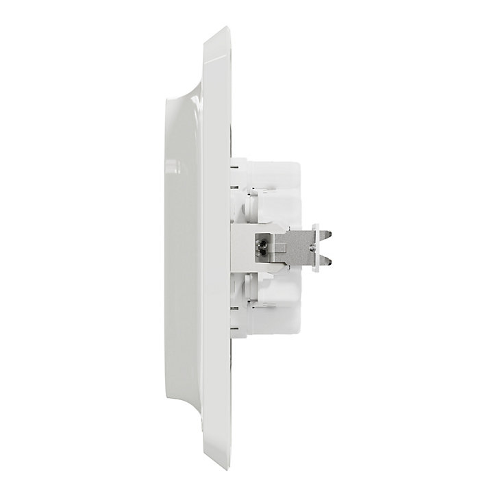Prise double avec terre Schneider Electric Unica Déco blanc