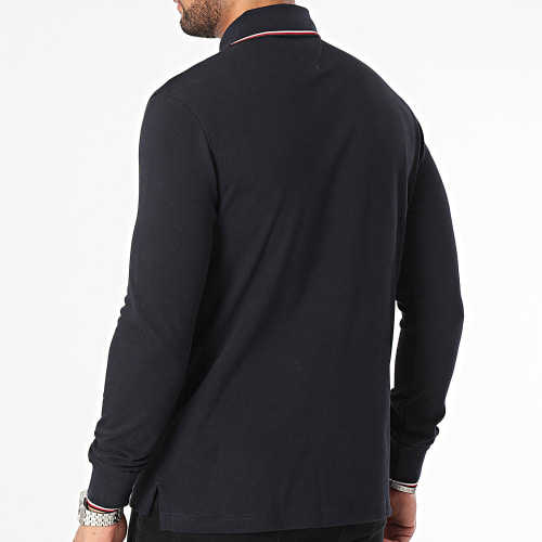 Polo Manches Longues Slim Tipped Place 3217 Bleu Marine