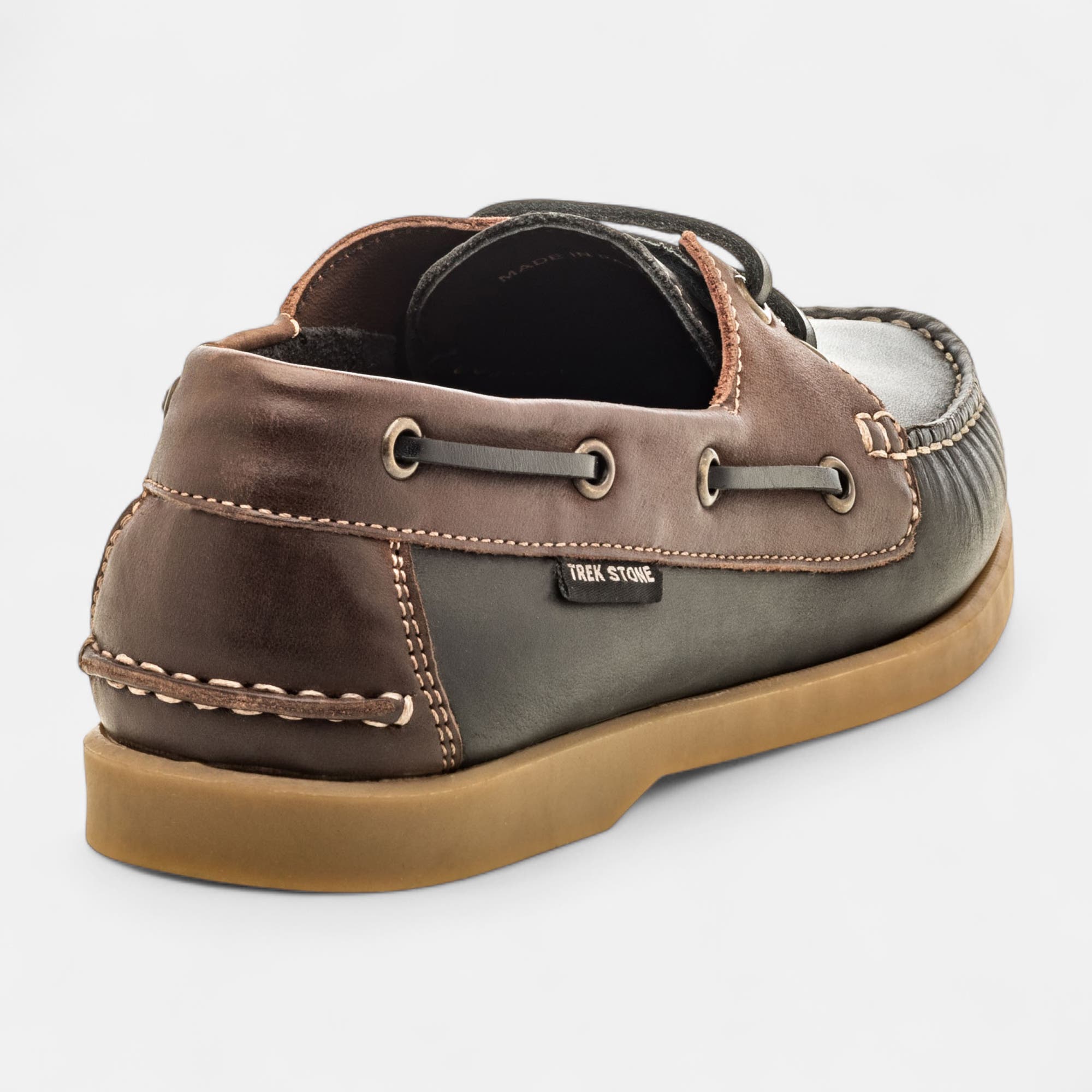 Chaussures bateau Homme en cuir noir