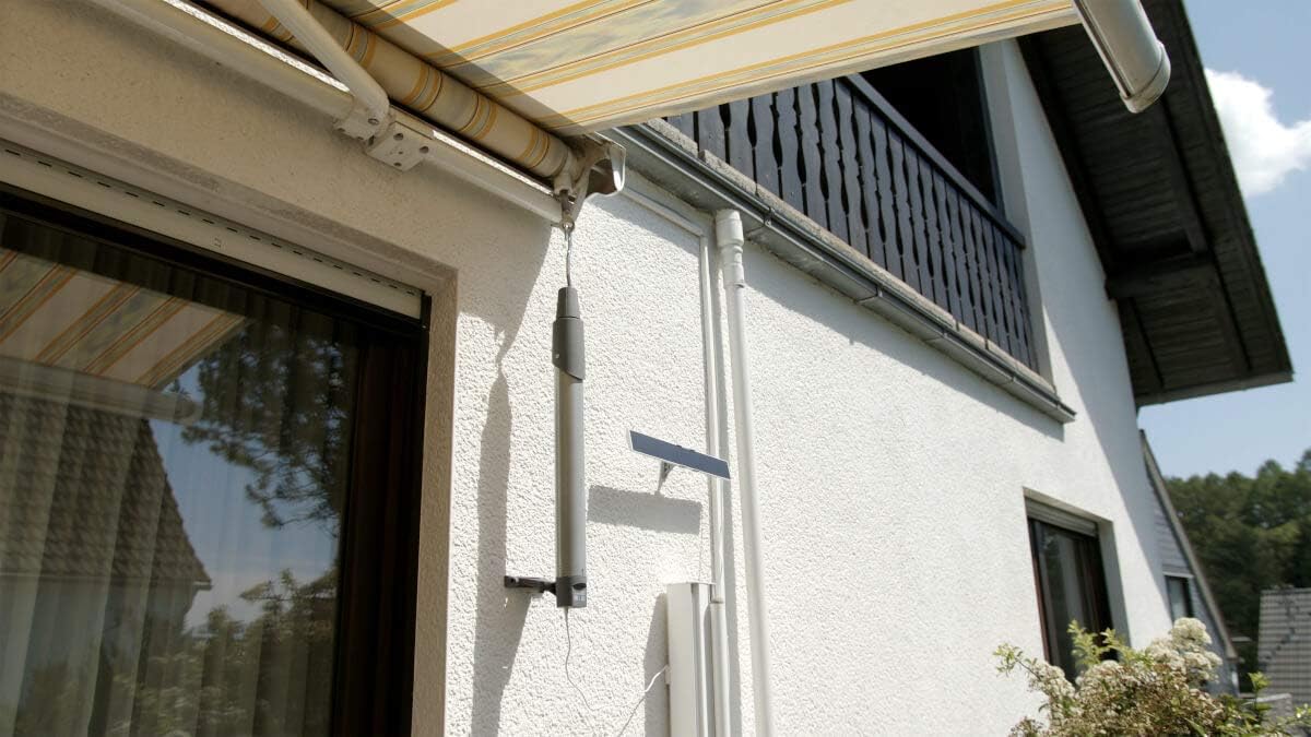 Schellenberg 20264 Funk Markisenantrieb Premium mit Akku & 20262 Kurbelverlängerung für Funk-Markisenantrieb Premium Verlängerung für elektrische Markisenkurbel