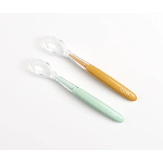 Lot de 2 cuillères embout souple silicone   de               Maïka