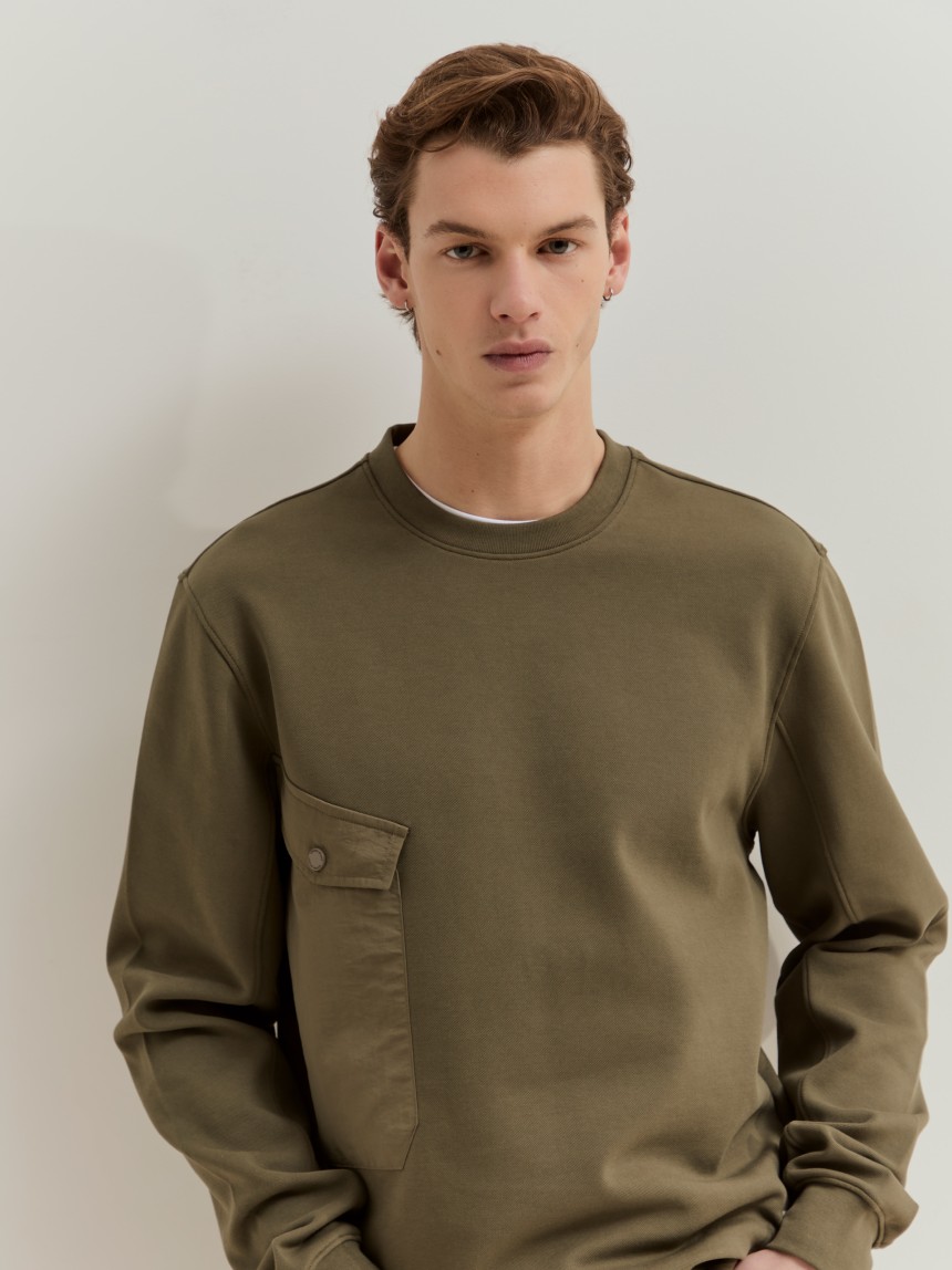 Camisola de manga comprida com bolso