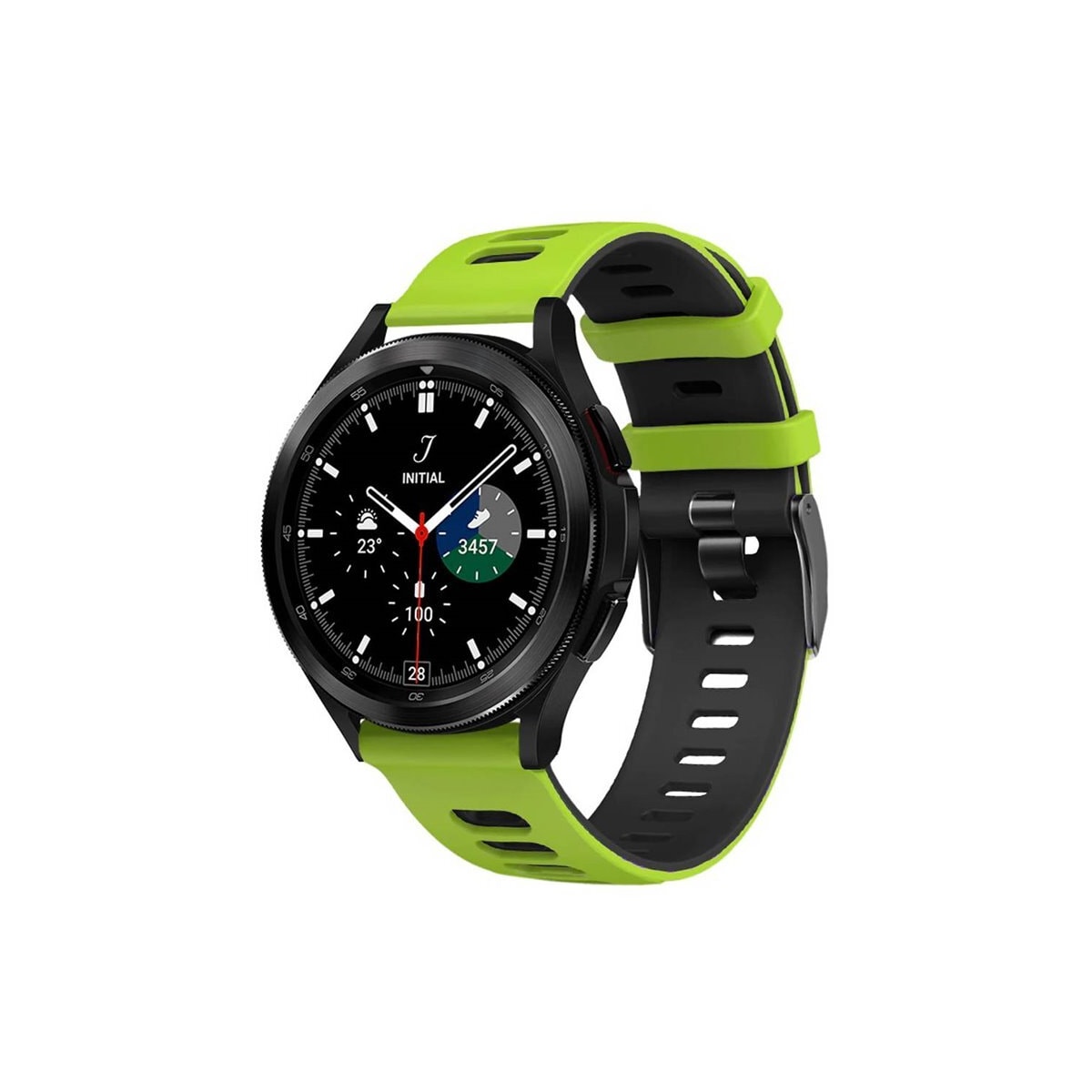 Twin Sport Armband Samsung Galaxy Watch 4 Classic (42mm) - Lime/svart