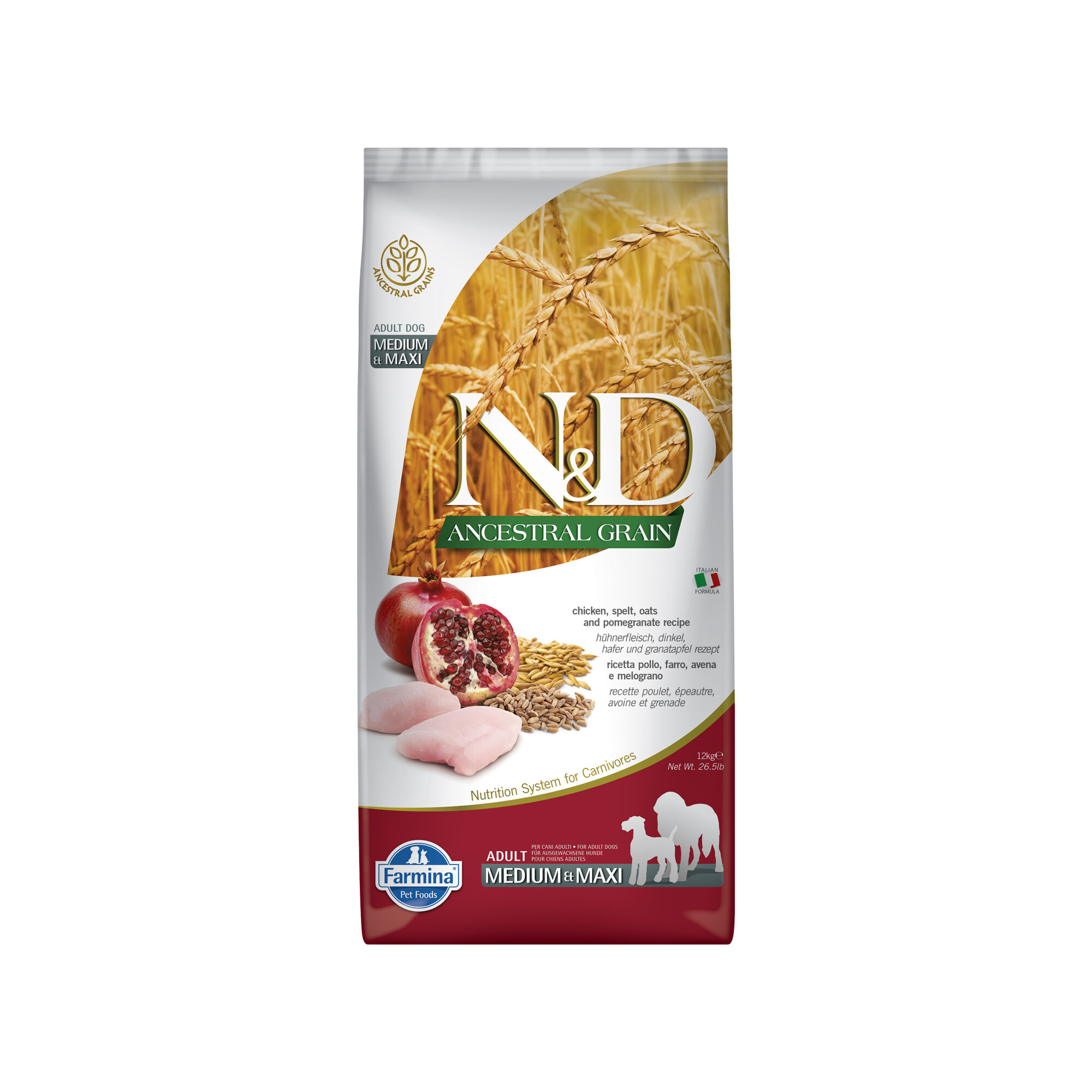Farmina N&D Ancestral Grain Adult Dog Medium & Maxi