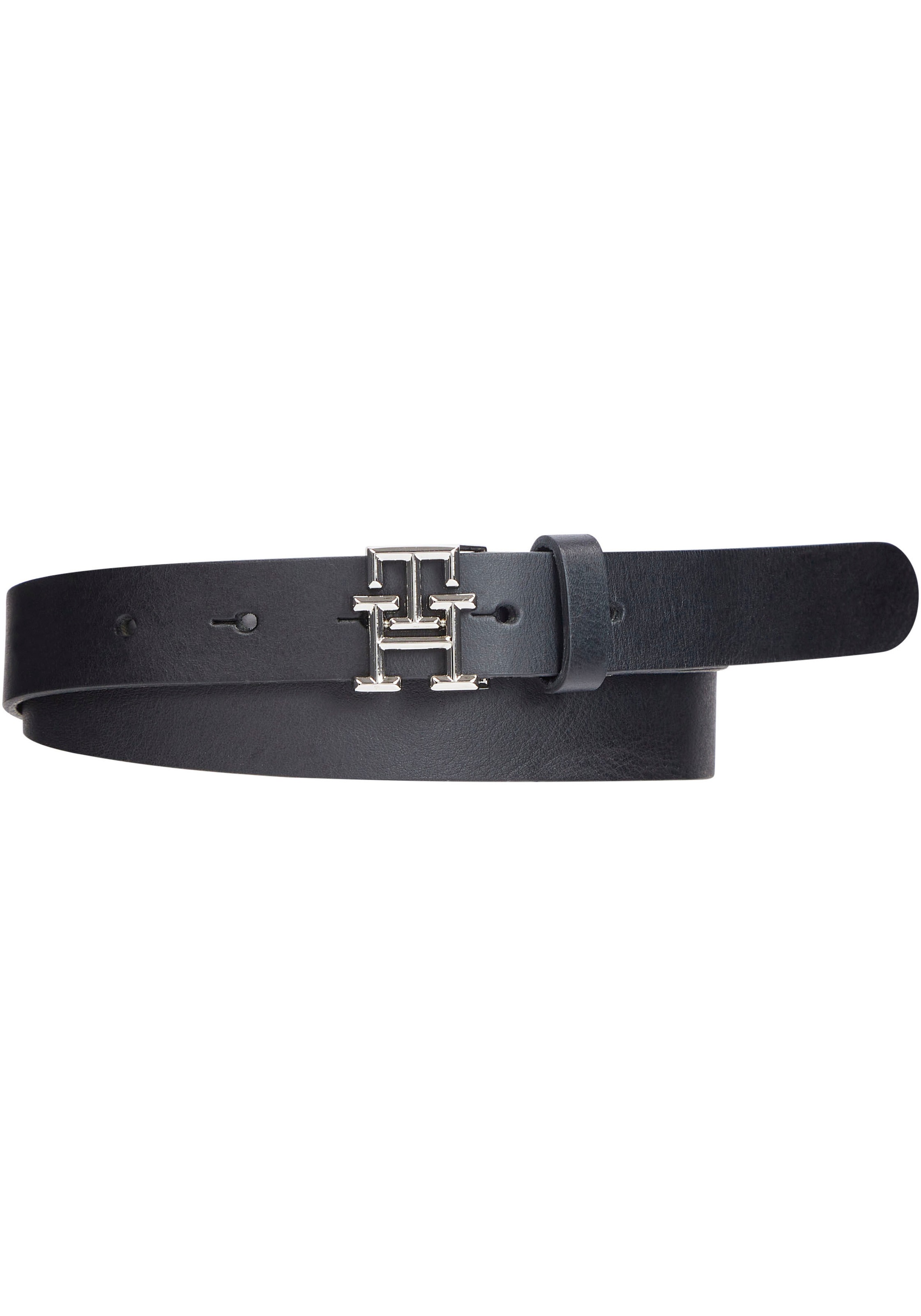 Tommy Hilfiger Ledergürtel »TH LOGO 2,5 cm breit«, mit Monogramm- Schnalle