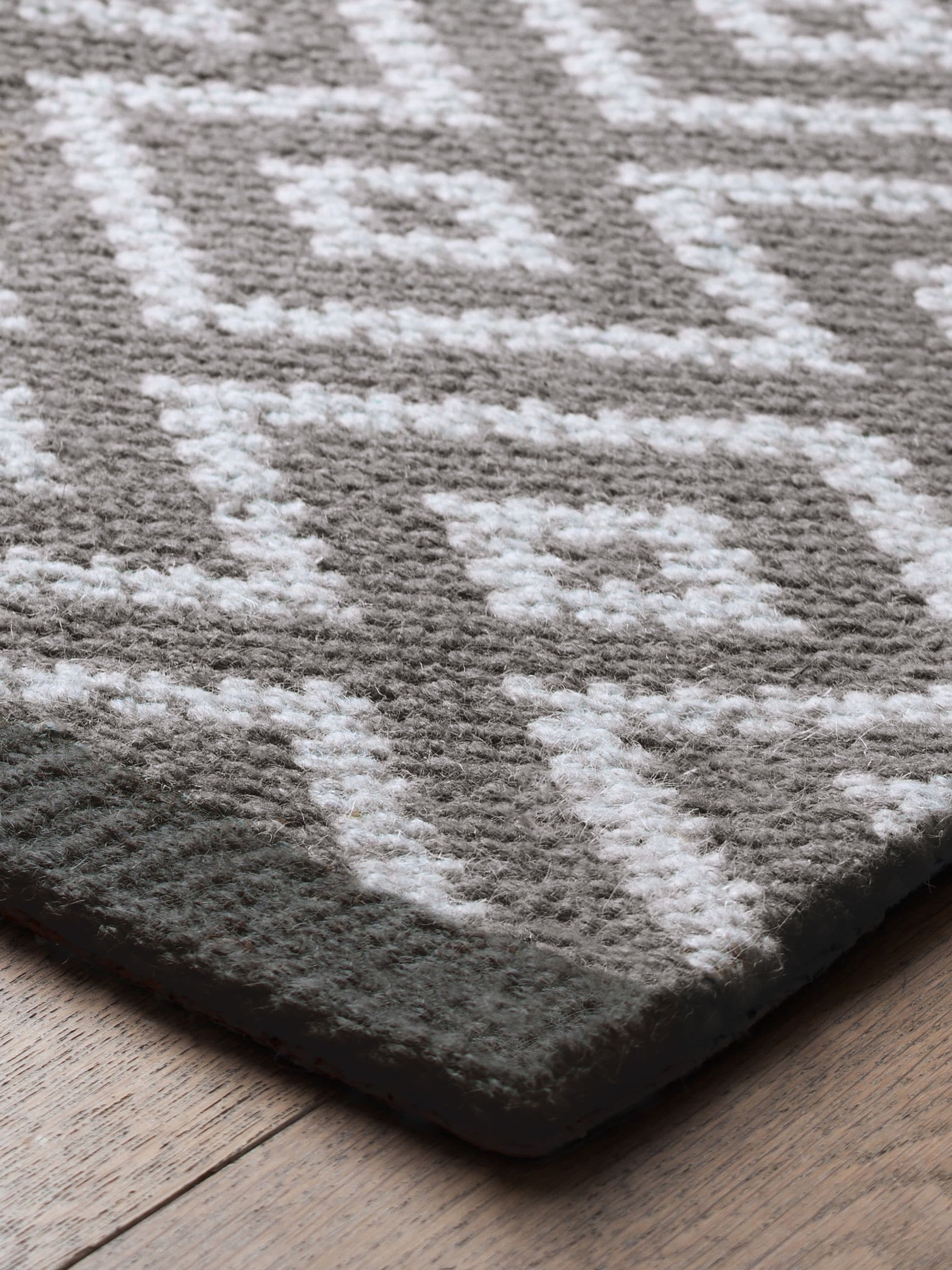 Geometrische deurmat met diamantprint
