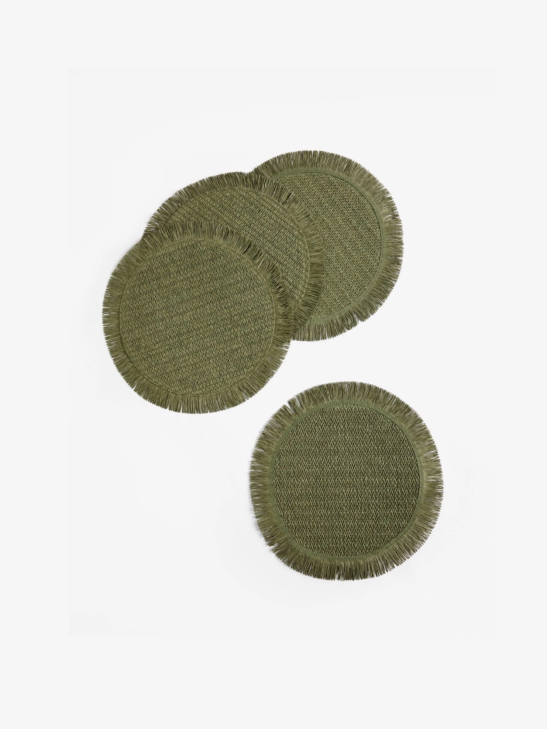 Set of 4 Fringe Weave Placemats