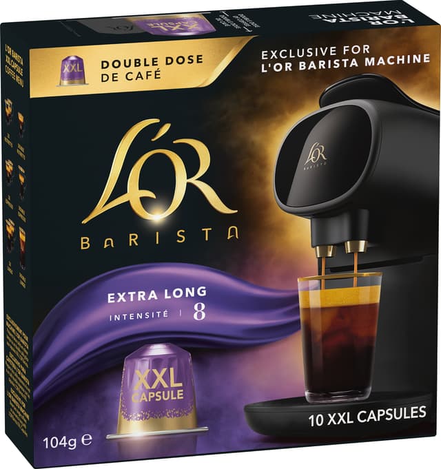 L'OR Barista Extra Long intensitet 8 kaffekapsler (10 stk.)