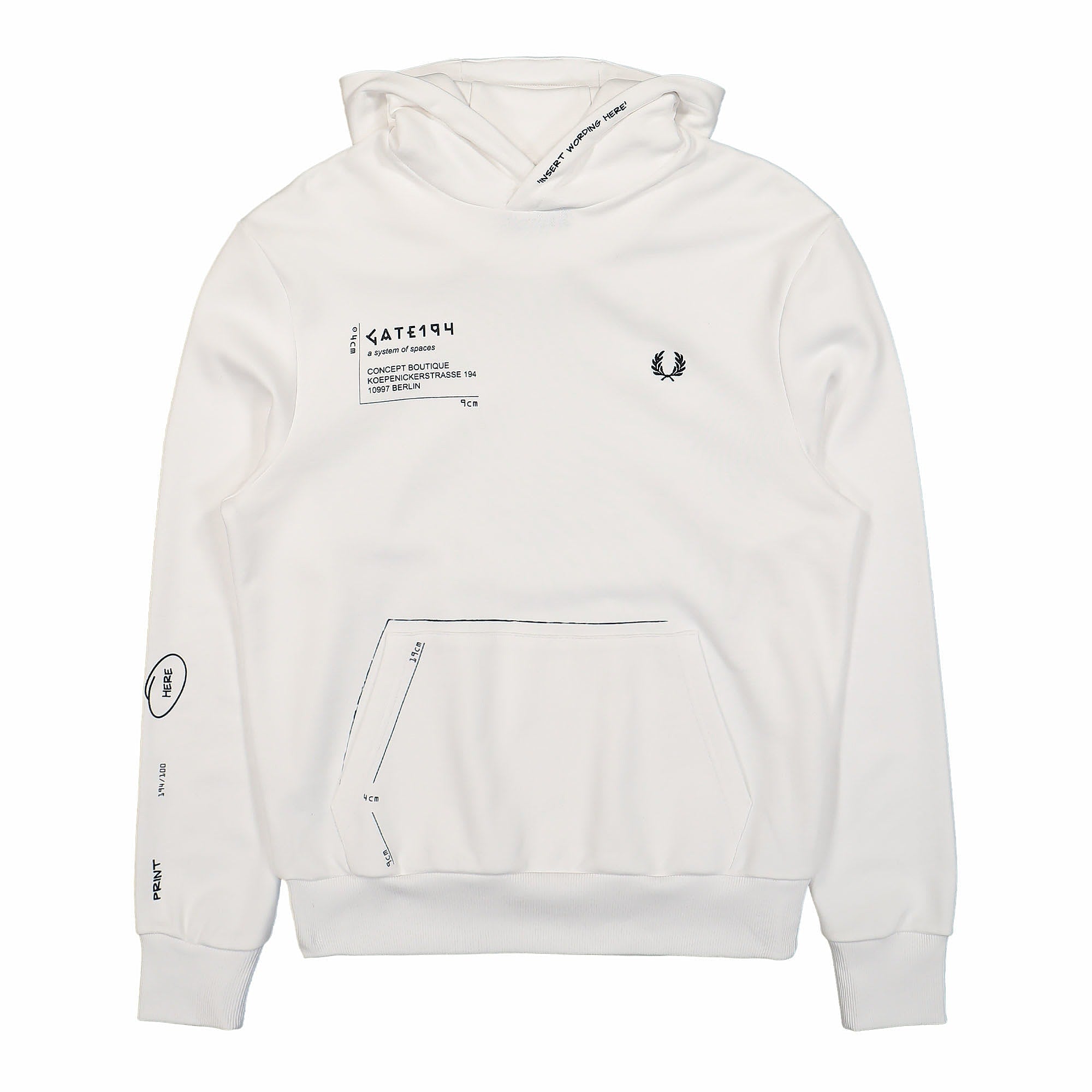 Fred Perry<br>Printed Hooded Sweatshirt