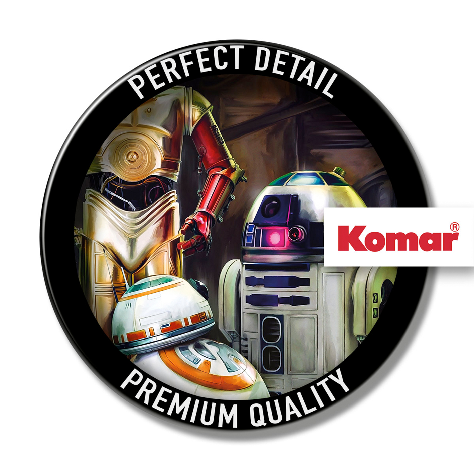 Papier-Fototapete STAR WARS THREE DROIDS - bunt - 184x254 cm