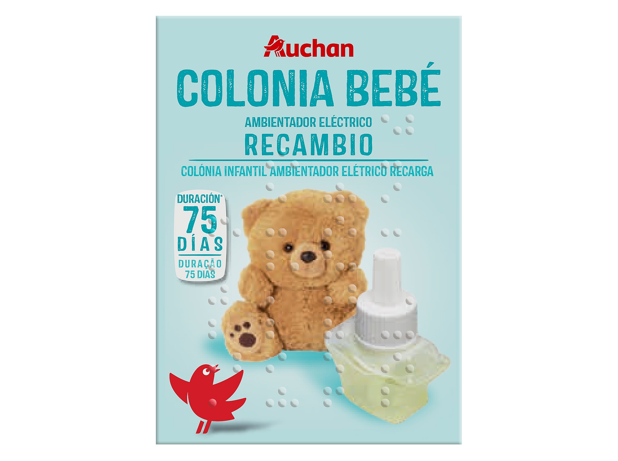 AMBIENTADOR ELÉCTRICO AUCHAN RECARGA COLONIA INFANTIL 25ML