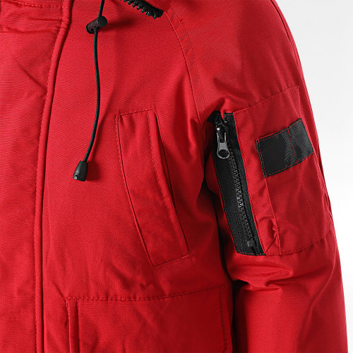 Bomber Capuche Fourrure Enfant FD901 Rouge