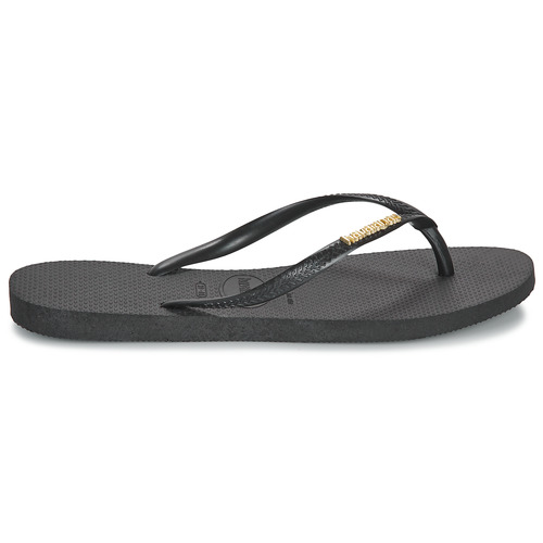 Havaianas - SLIM LOGO METALLIC - Noir