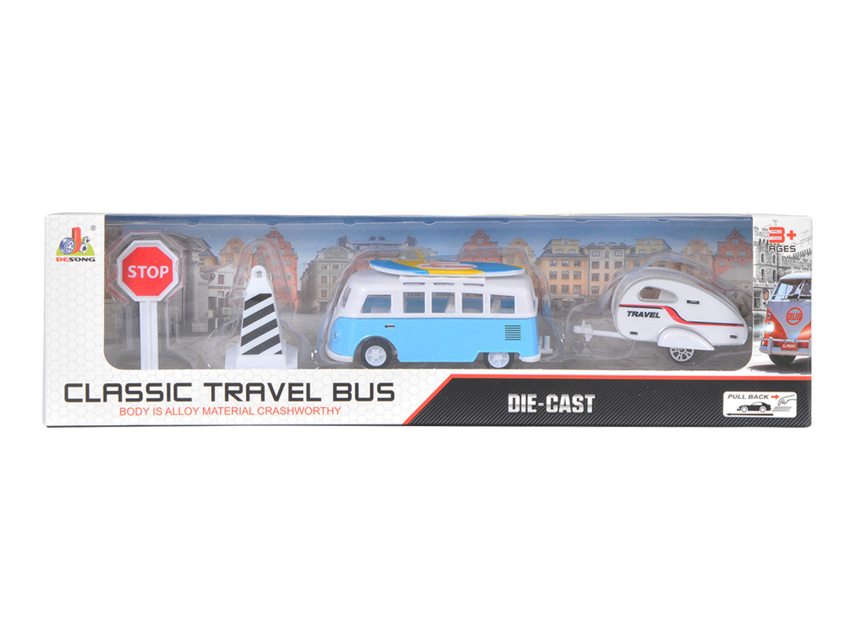 Die-Cast Classic Travel bus speelset