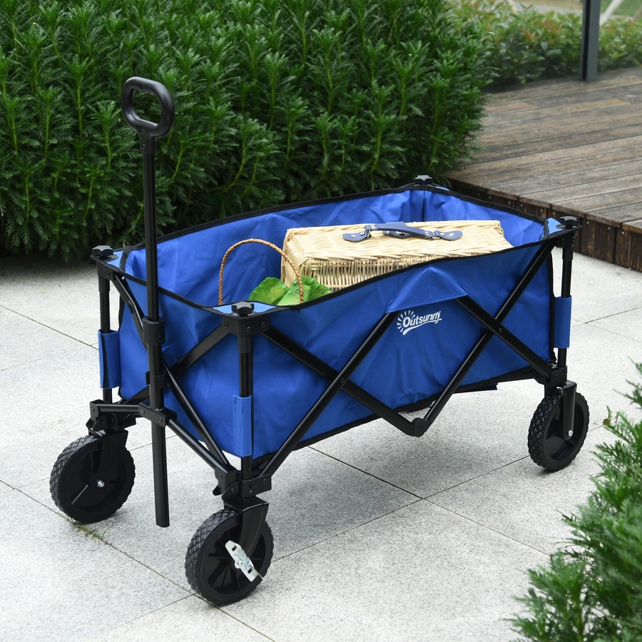 Outsunny Bollerwagen faltbar dunkelblau