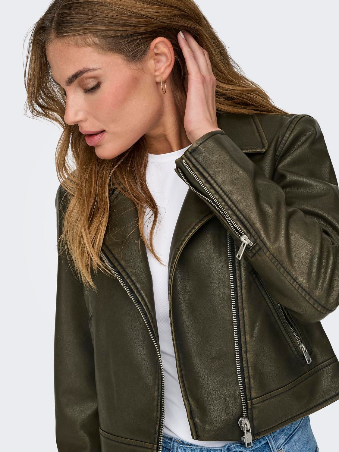 ONLRIA Kunstlederjacke Black