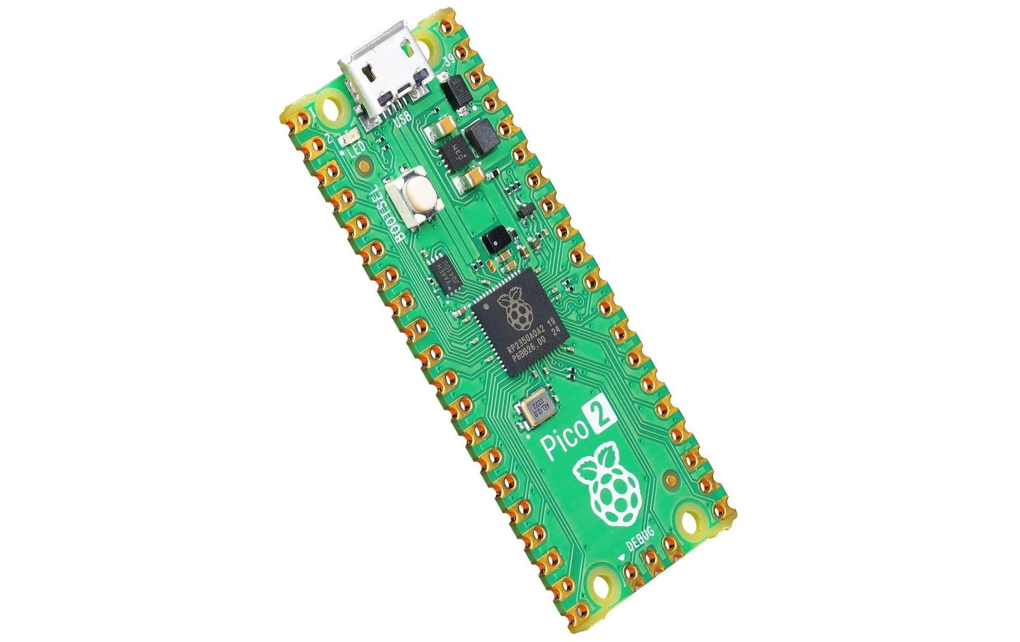 Entwicklerboard Pi Pico2Raspberry-Pi-Mikrocontroller, 520 KB Prozessor: RP235x