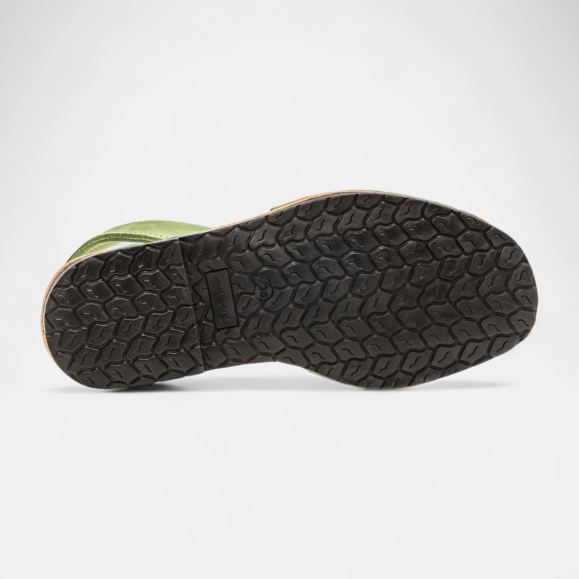 Sandales Femme en cuir vert clair