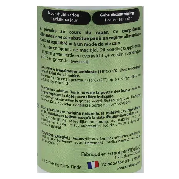 Vit'all+ Curcuma 120 gélules végétales