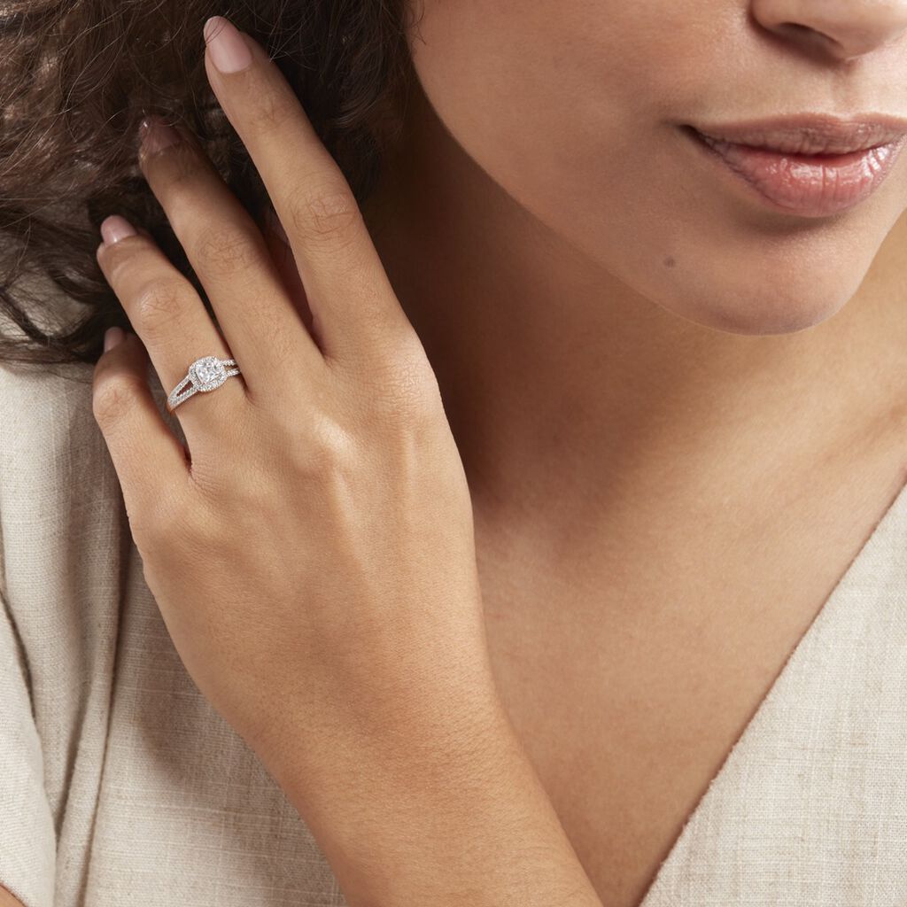 Bague Solitaire Cillian Or Jaune Oxyde De Zirconium