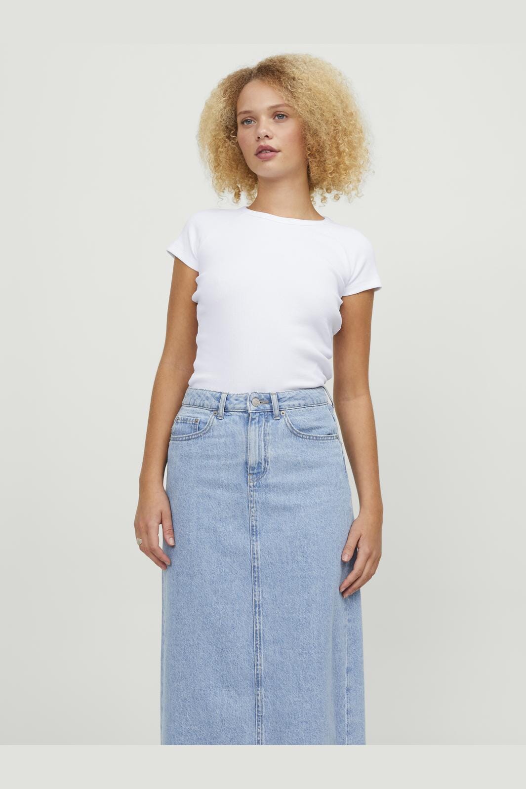 Jjxx Jxfriend Str Ss Rib Tee 4389113 bright white