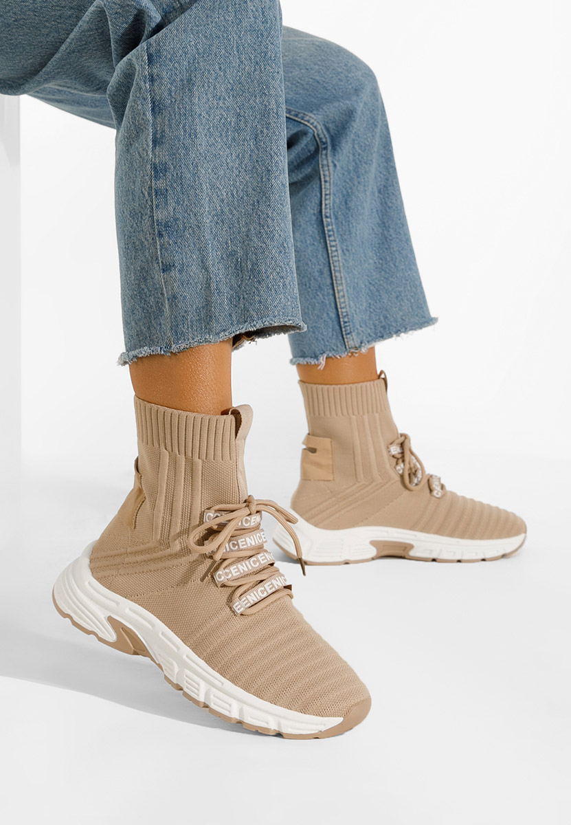 Baskets chaussette bruns Ronda