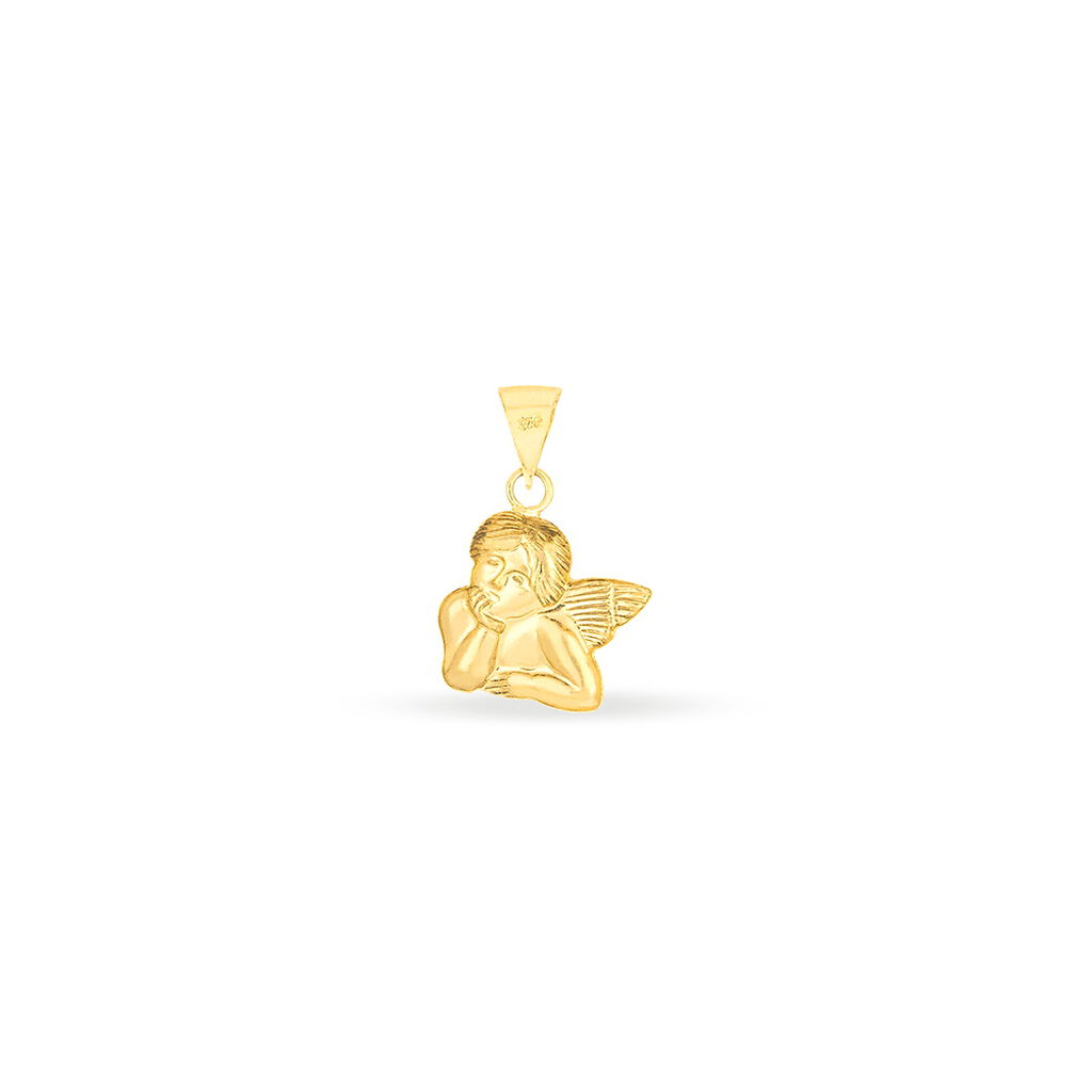 Pendentif Ange Penseur Or Jaune