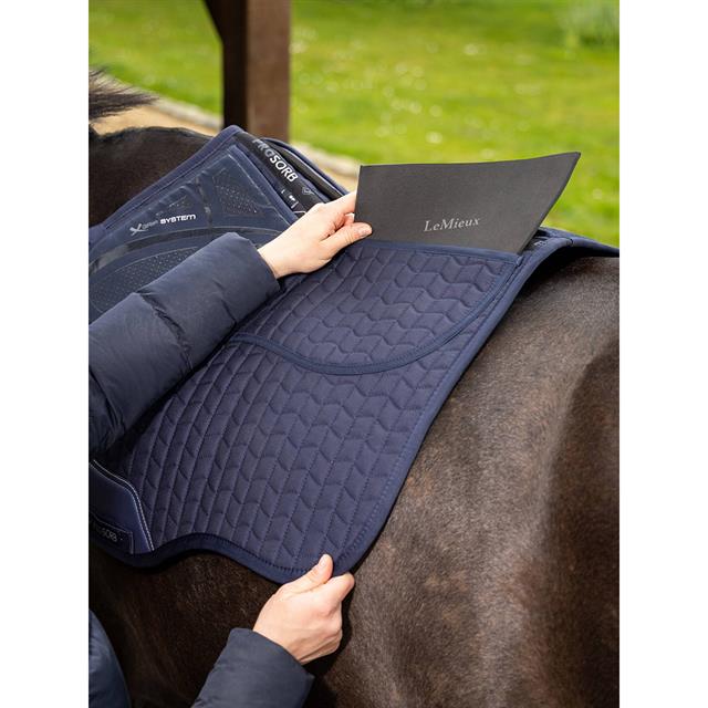 Zadeldek LeMieux Prosorb Plain 2 Pocket Gp Square Donkerblauw