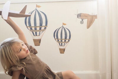 That's Mine Wallsticker Retro Luftballong Stor, Blå