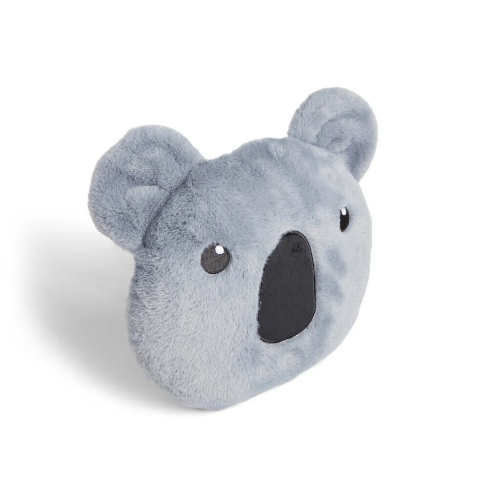 Coussin tête de koala polyester gris Ø33cm